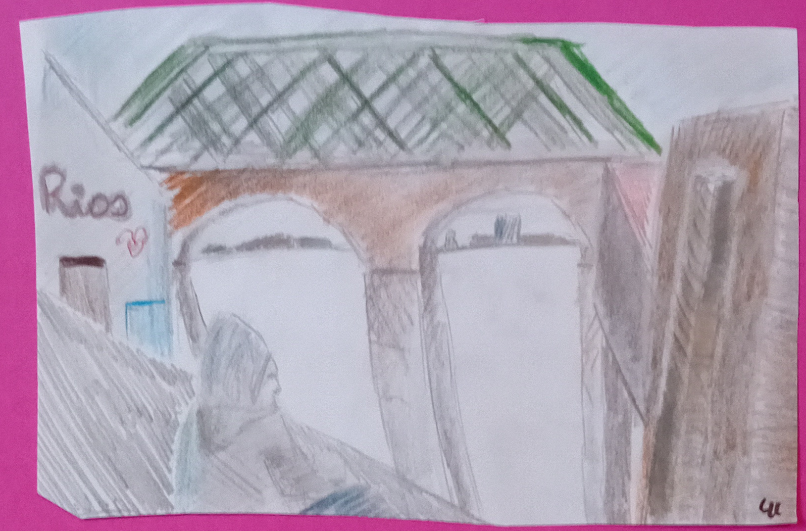 Celle 2, 2016. Bleistift und Buntstift auf Papier -- 15 x 12
